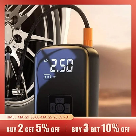 Wireless Car Air Compressor Electric Tire Inflator Pump for Motorcycle Bicycle Boat AUTO Tyre Balls